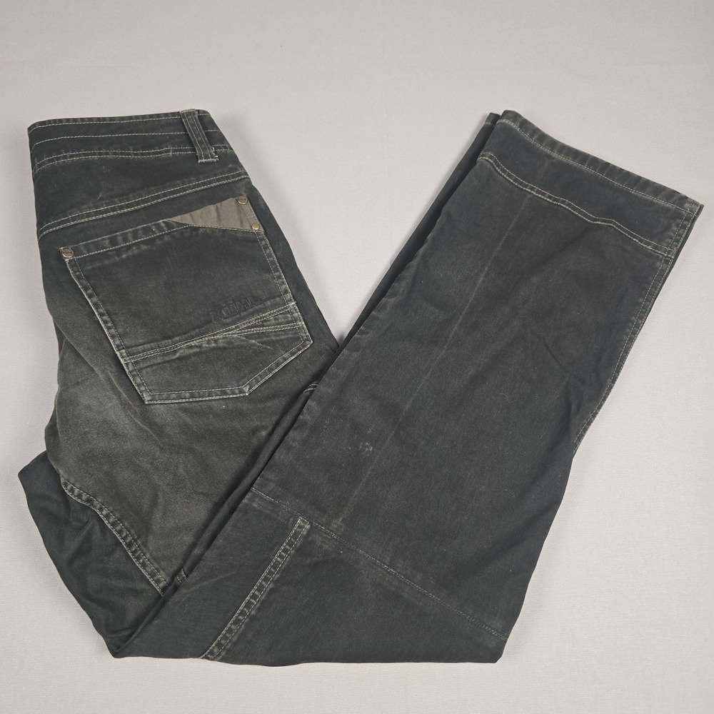 KUHL Easy Rydr Pants Men 31x30 Khaki Tan Vintage Patina Dye Canvas Hiking Work